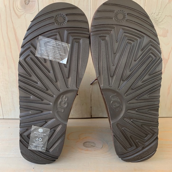 UGG NEUMEL WEATHER 2 GRIZZLY BROWN LEATHER WATEPROOF BOOTS US 13 NIB - Picture 6 of 6